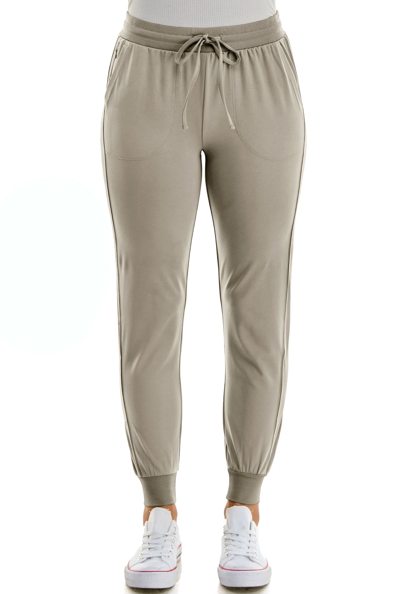 Zac & Rachel Women's Pull on Jogger Pant with Tie Front and Side Pockets - DressbarnPants