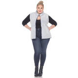 Zip up sherpa vest - Plus - DressbarnVests