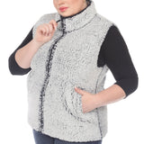 Zip up sherpa vest - Plus - DressbarnVests