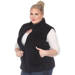 Zip up sherpa vest - Plus - DressbarnVests