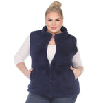 Zip up sherpa vest - Plus - DressbarnVests