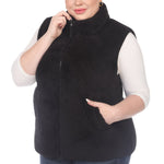 Zip up sherpa vest - Plus - DressbarnVests