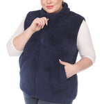 Zip up sherpa vest - Plus - DressbarnVests