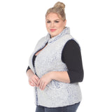 Zip up sherpa vest - Plus - DressbarnVests