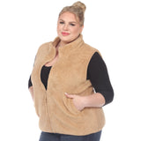 Zip up sherpa vest - Plus - DressbarnVests