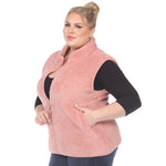 Zip up sherpa vest - Plus - DressbarnVests