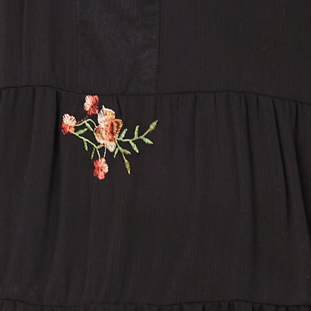 Figueroa & Flower Embroidered V-Neck Dress - Plus